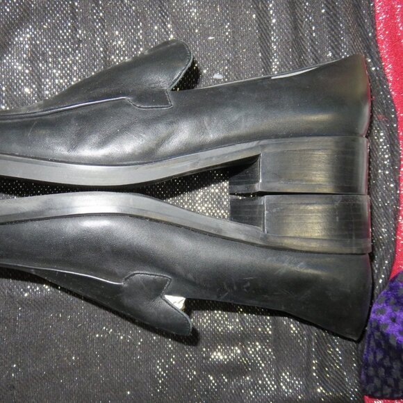 FRANCO SARTO Flex Black Italian Leather Loafers Driving Shoes size 10 - Picture 7 of 13